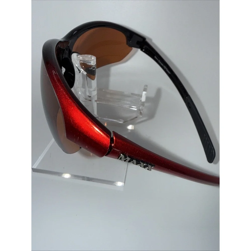 Maxx HD Sunglasses Domain HDP - Black/ Red -fishing, golf -polarized brown lens